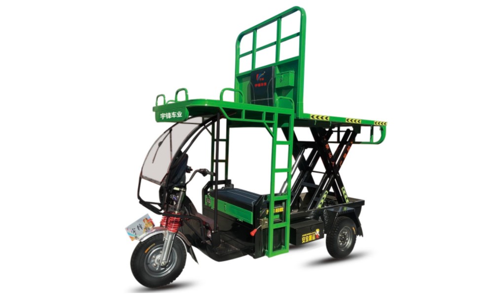 SJ-002-1平板升降車(帶玻璃承重棚，可升高2m)