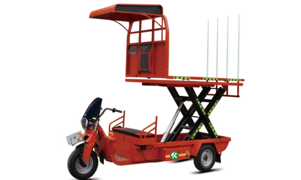 SJ-002-2平板升降車(帶簡易遮陽棚，可升高2m)